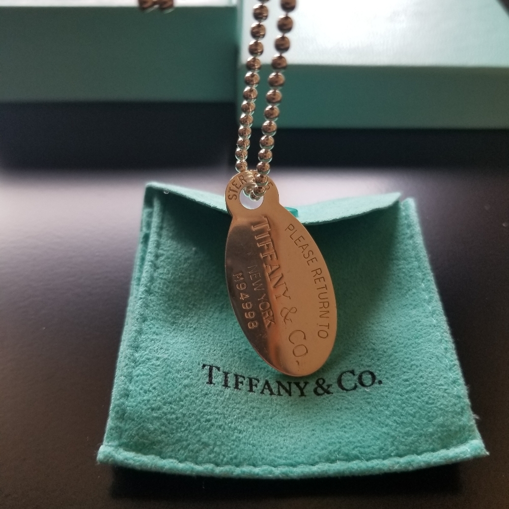 Tiffany & Co. Oval Dog Tag Necklace